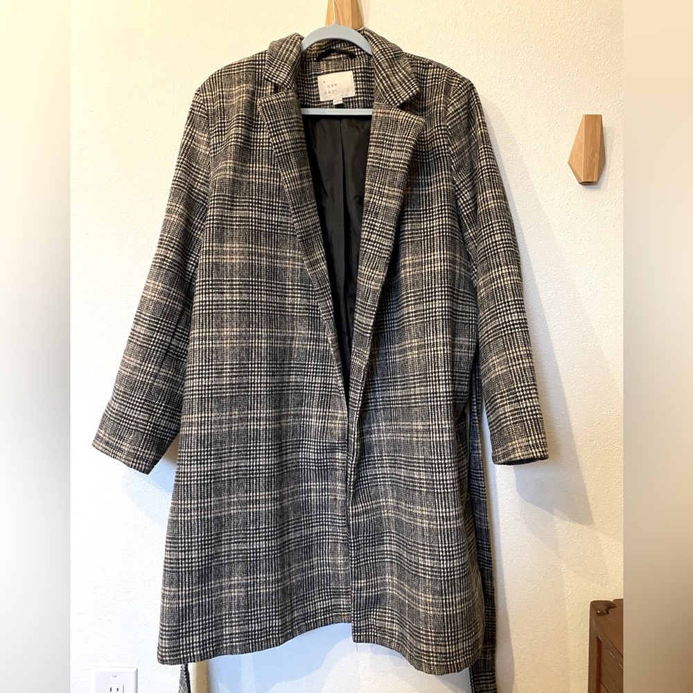 Women soft belted coat